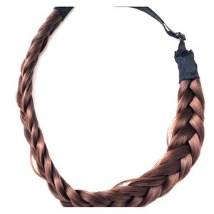 Adjustable brunette braid head band